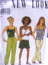 6758 NL CARGO PANTS, SHORTS, CAMI TOP PATTERN 6-16